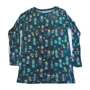 Little Sleepies Nutcracker March Pajama Top Holiday Christmas Green Men's Small